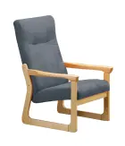 BE - 1 křeslo, koženka OTO SA 2 - koženka tmavě šedá